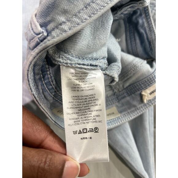 Pilcro By Anthropologie High Rise Trouser Bootcut Denim Jeans Light Blue Wash 28 - Picture 6 of 9